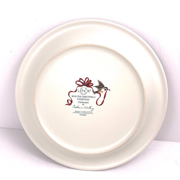 4 Lenox “Winter Greetings Everyday” Birds Dinner Plates by Catherine McClung - Picture 6 of 12
